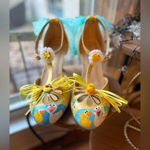 Customized, one-of-a-kind,  rubber ducky theme, size 9